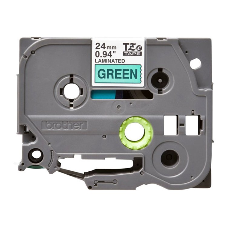 TZ-751 24mm - black on green - laminated (8m)