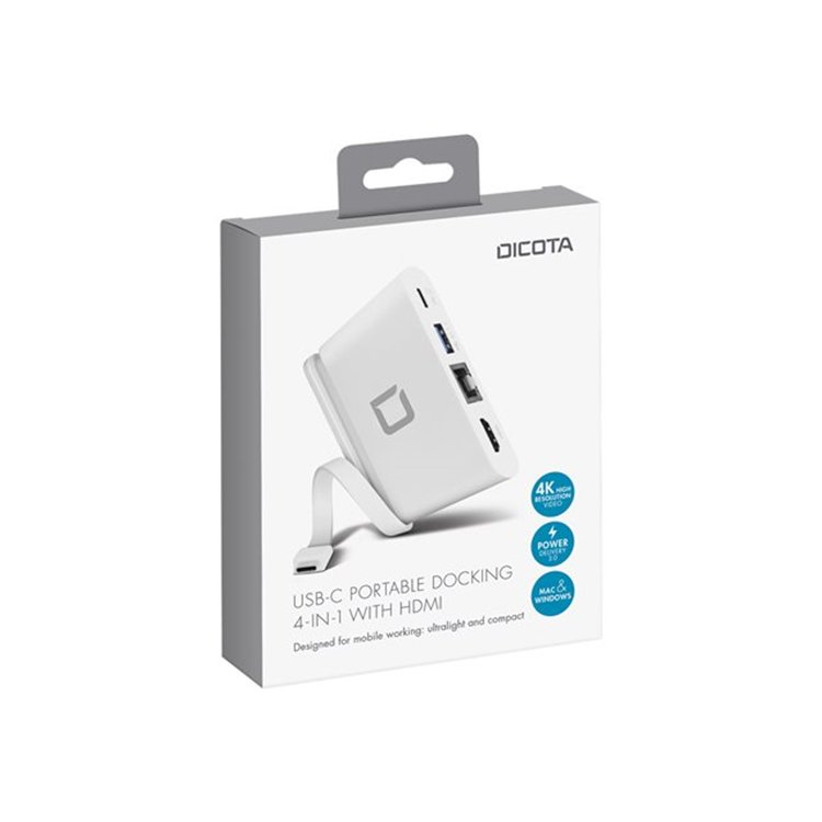 DICOTA USB-C Portable Docking 4-in-1