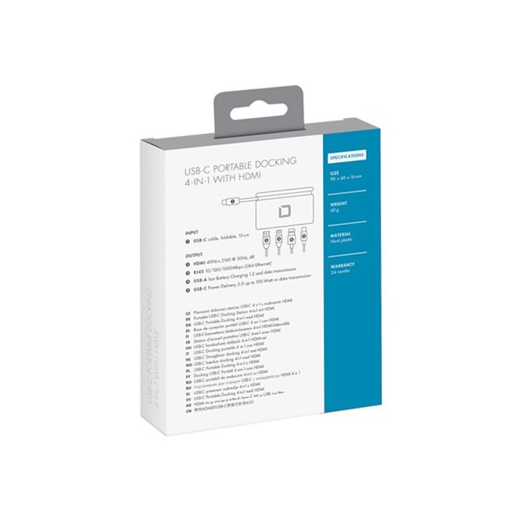 DICOTA USB-C Portable Docking 4-in-1