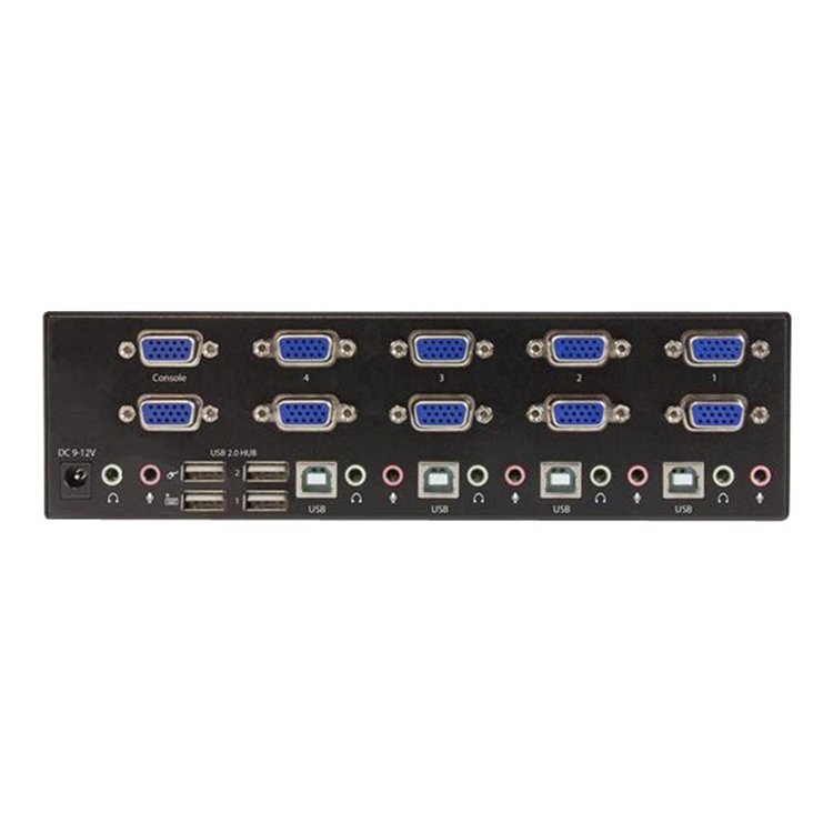 4-port KVM Switch w/ Dual VGA - USB 2.0