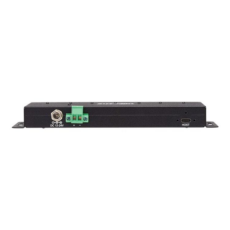 Industrial 7-Port USB-C Hub Gen2 10G 4xUSB-A and 3x USB-C Ports W 15Kv ESD Immunity 2Kv Surge