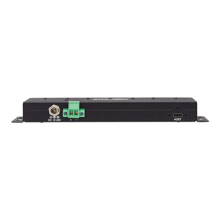 Industrial 7-Port USB-C Hub Gen2 10G 4xUSB-A and 3x USB-C Ports W 15Kv ESD Immunity 2Kv Surge