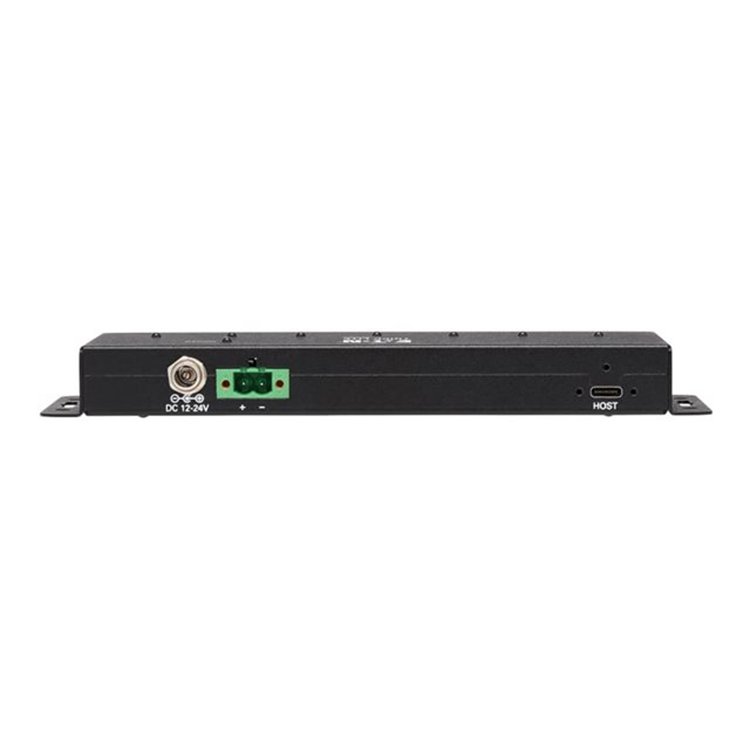 Industrial 7-Port USB-C Hub Gen2 10G 4xUSB-A and 3x USB-C Ports W 15Kv ESD Immunity 2Kv Surge