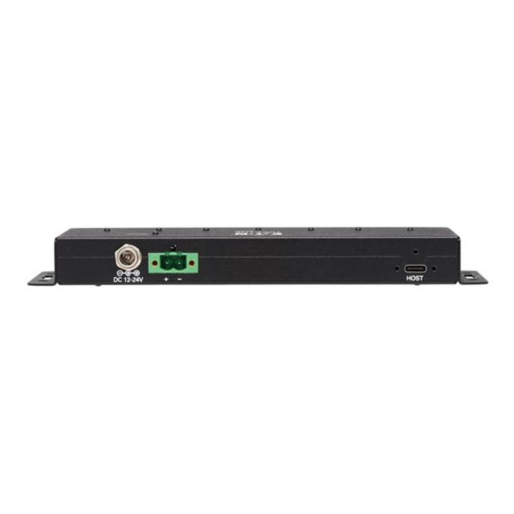 Industrial 7-Port USB-C Hub Gen2 10G 4xUSB-A and 3x USB-C Ports W 15Kv ESD Immunity 2Kv Surge