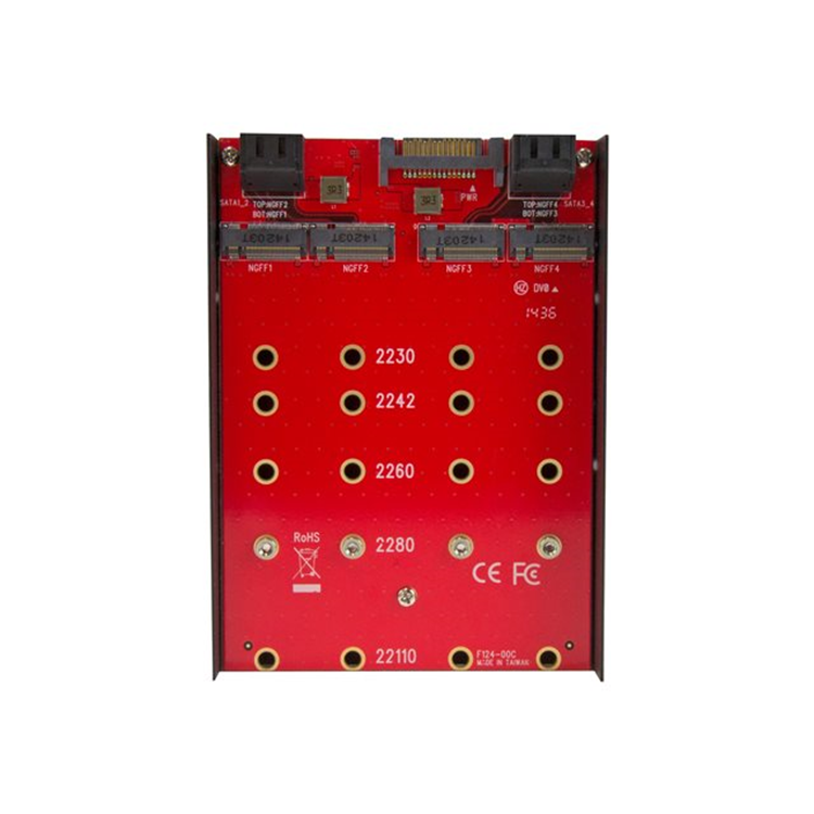 4x M.2 to SATA 3.5in mounting adapter