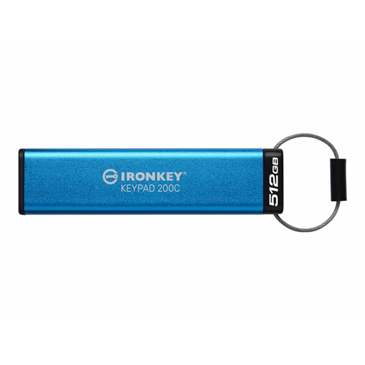 512GB USB-C IronKey Keypad 200C FIPS Lvl