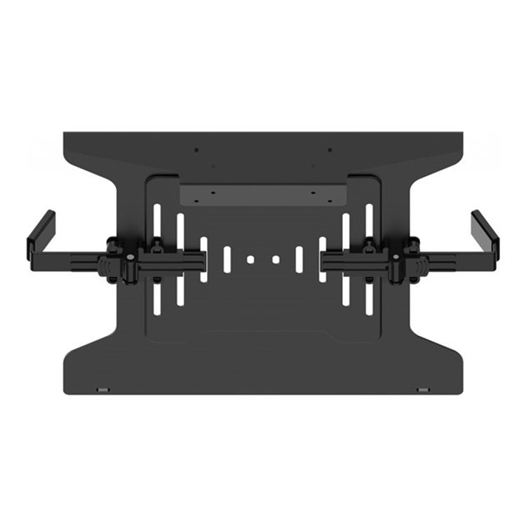 VISION Monitor Desk Post Dual Black VISION Monitor Desk Post Dual Black