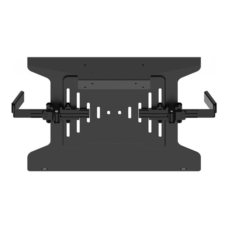 VISION Monitor Desk Post Dual Black