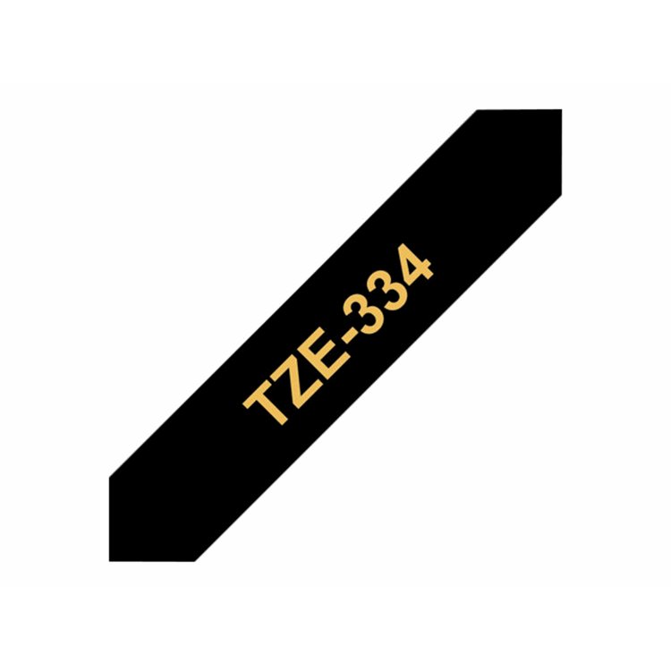 TZe334 12mm x 8m Standard laminated Gold