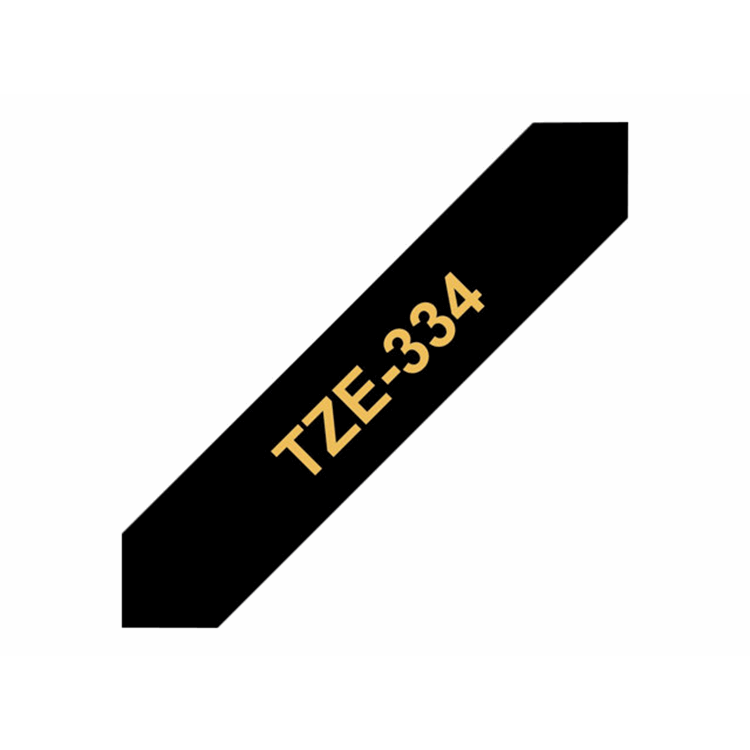 TZe334 12mm x 8m Standard laminated Gold