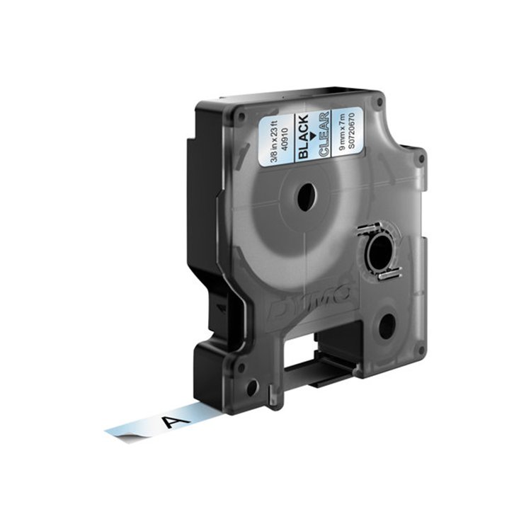 TAPE 9MMX7M ZWART/TRANSPARANT