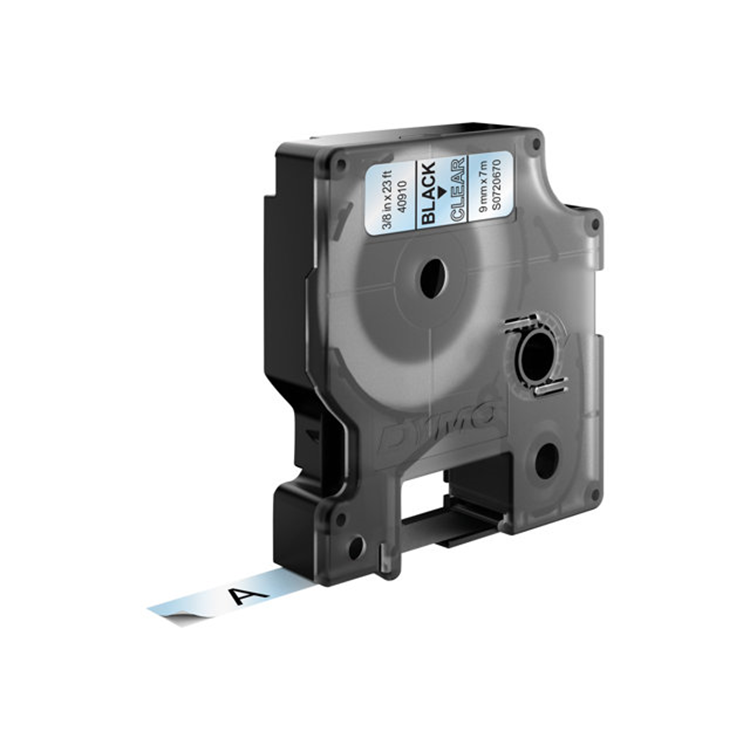 TAPE 9MMX7M ZWART/TRANSPARANT