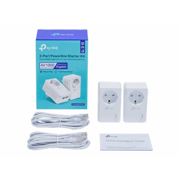 AV1000 2-Port Gigabit Passthrough Powerline Starter  Kit