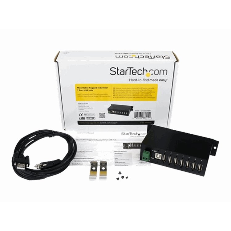 MOUNTABLE RUGGED INDUSTRIAL 7 PORT USB