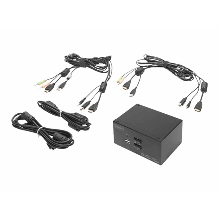 KVM Switch 2 Port Dual Display Desktop H