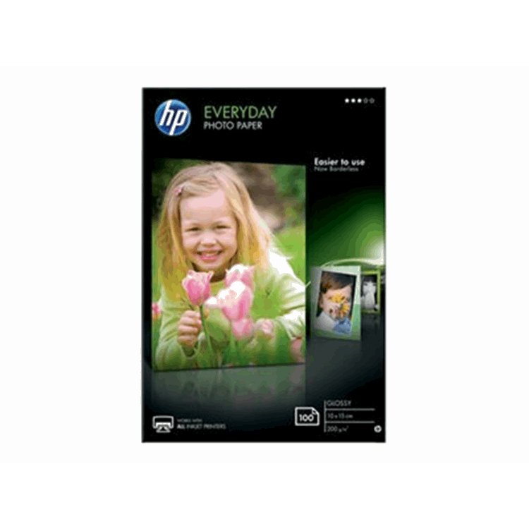 HP EVERYDAY GLOSSY PHOTO PAPER WHITE 100X150MM 100 SHEETS