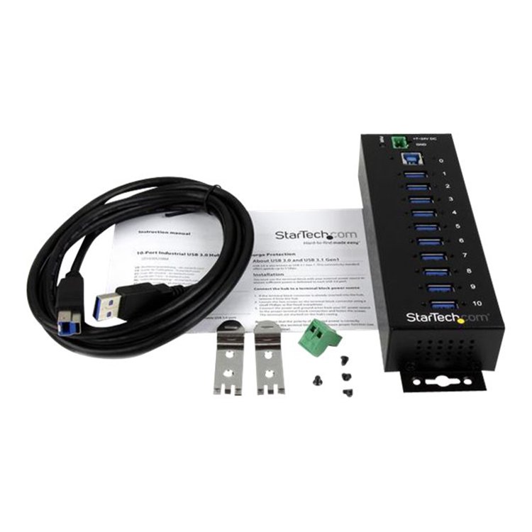 10 Port Industrial USB 3.0 Hub - Metal 10 Port Industrial USB 3.0 Hub - Metal
