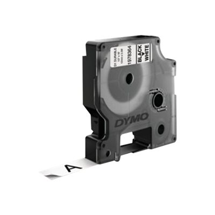 DURABLE D1 TAPE ZWART/WIT 12MM *55M