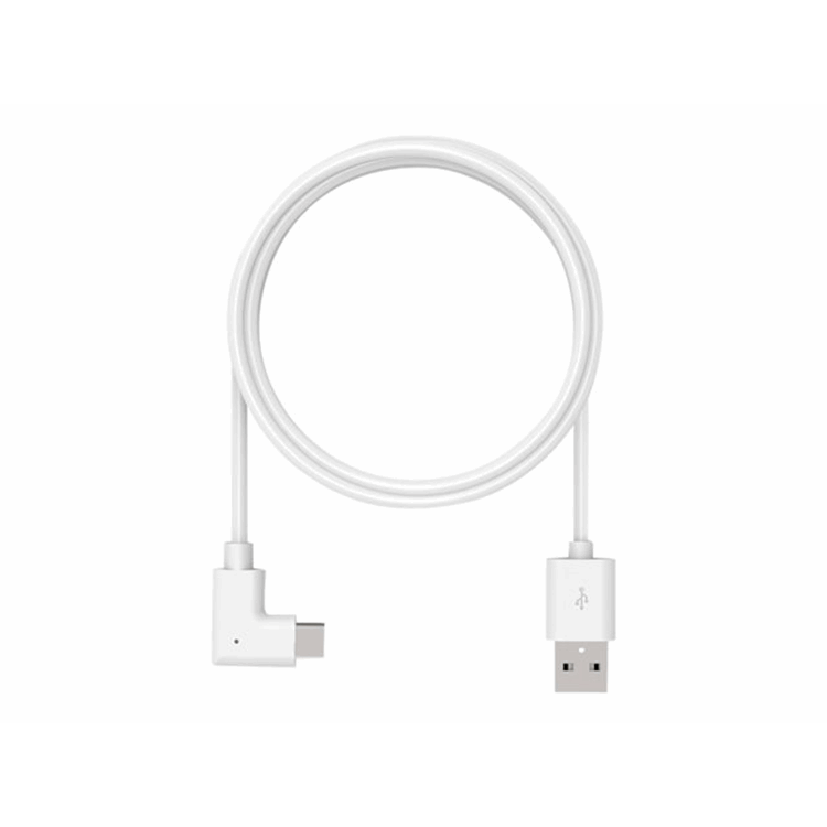 6ftUSB-A to 90-Degree USB-C Cable WHITE