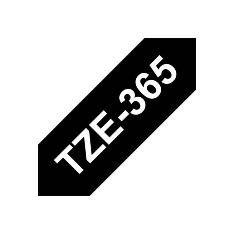 TZE365 tape white on black