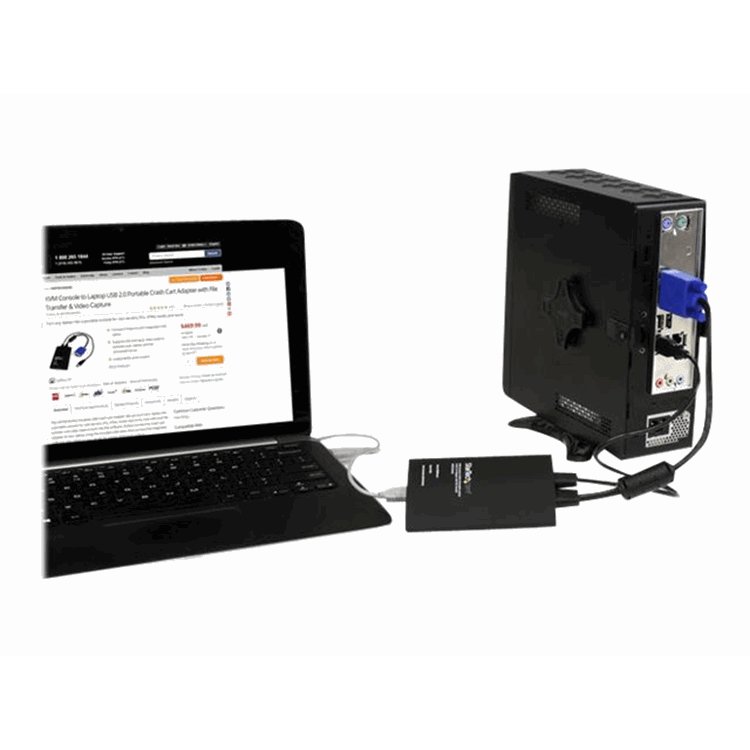 KVM Portable Crash Cart w/ File Transfer
