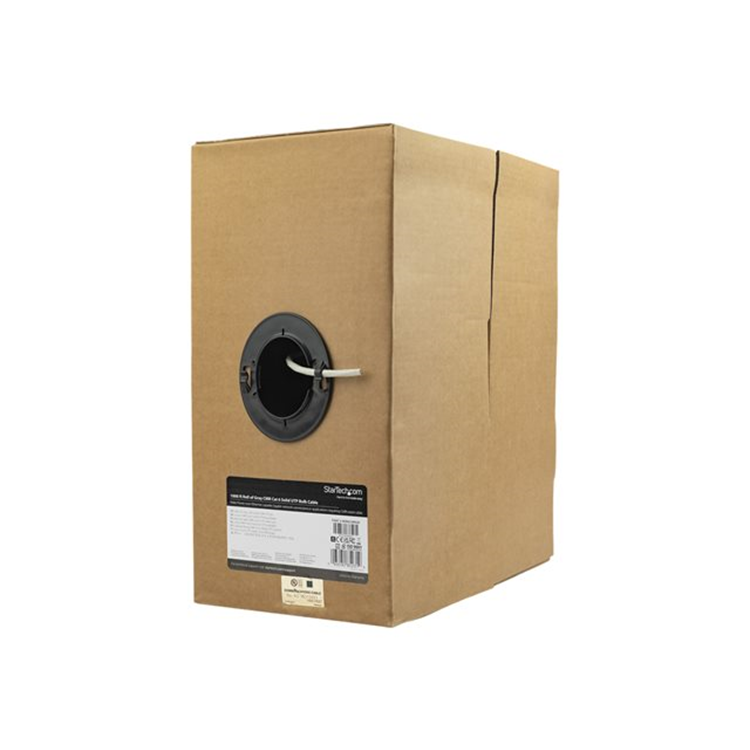 1000 ft Bulk Roll of Gray CMR Cat 6 Soli