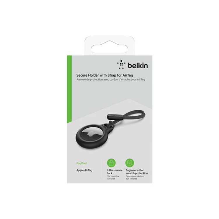 BELKIN AirTag Holder with Strap Black