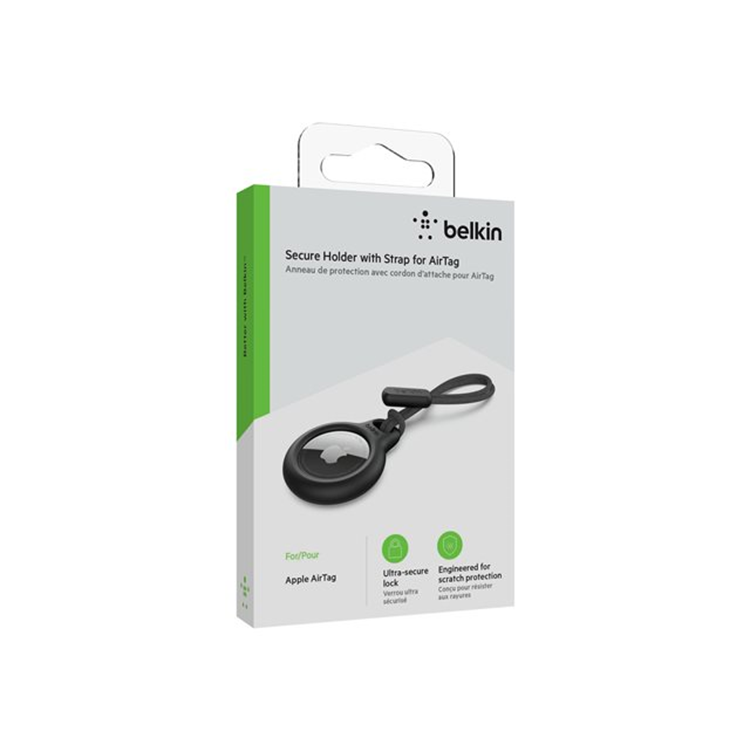 BELKIN AirTag Holder with Strap Black