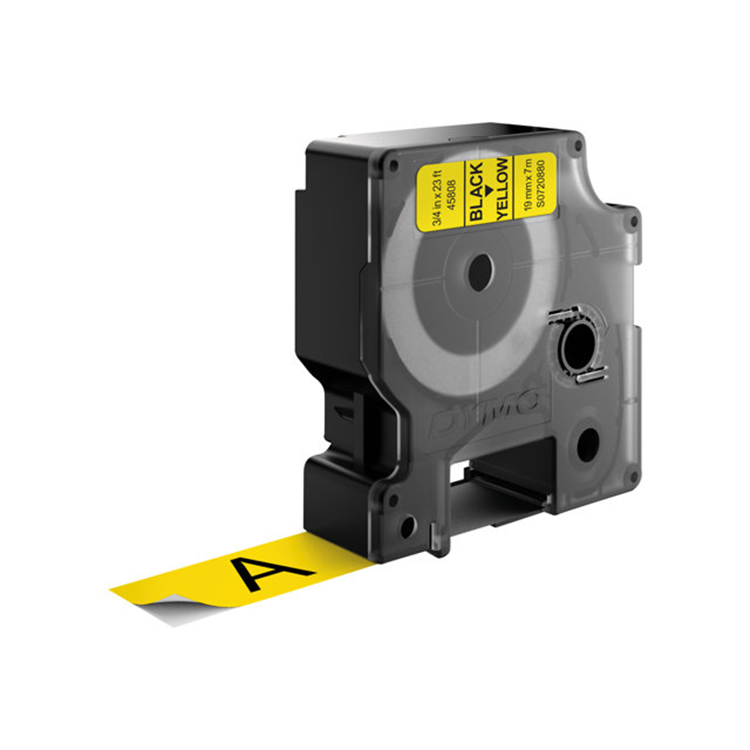 TAPE 19MMX7M ZWART/GEEL