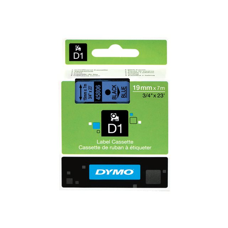 TAPE 19MMX7M ZWART/BLAUW