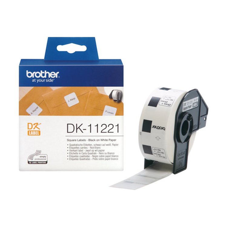 PAPER LABEL SQUARE DK11221 23MM ( 1000 )
