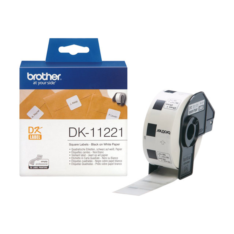 PAPER LABEL SQUARE DK11221 23MM ( 1000 )