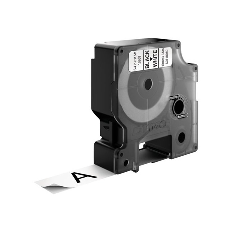 FLEXIBELE TAPE ZWART/WIT - 19MM