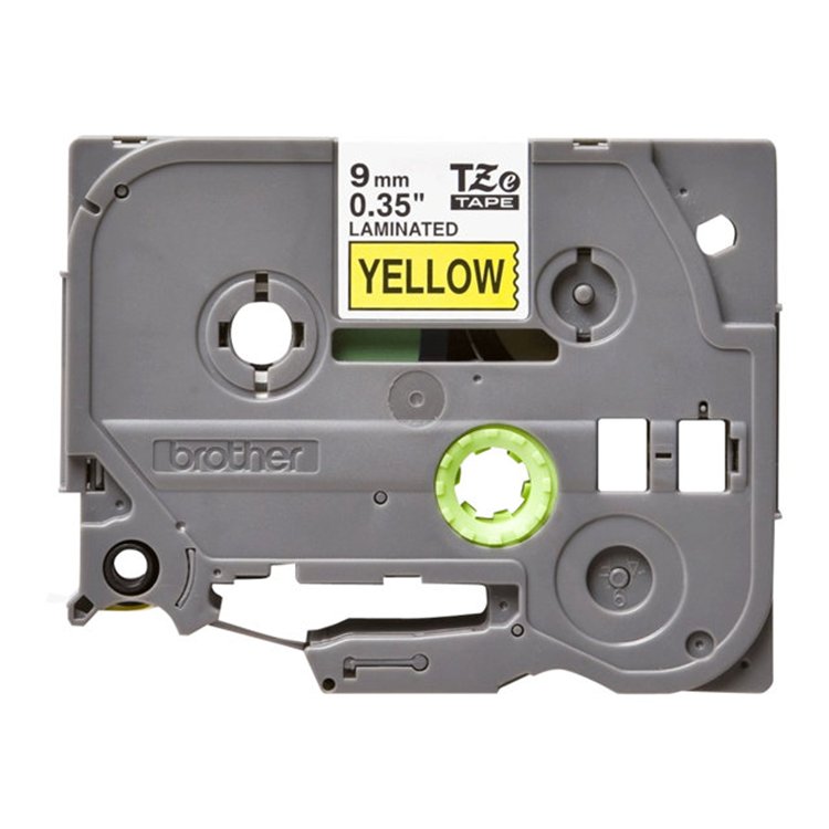 Tape/9mm black on yellow f P-Touch TZE