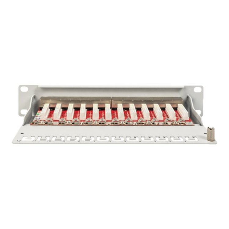CAT 6A Patch Panel shielded 12-Port labe