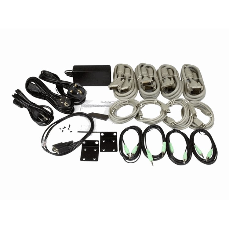 4 Port DVI Quad-View KVM Switch