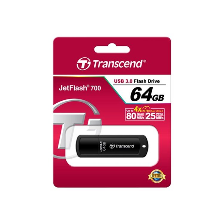 MEM :JetFlash 700 64GB USB 3.0 Black