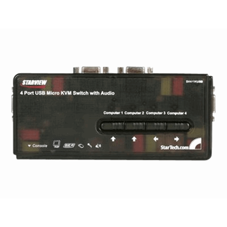 4 PORT MINI USB KVM KIT WITH CAB