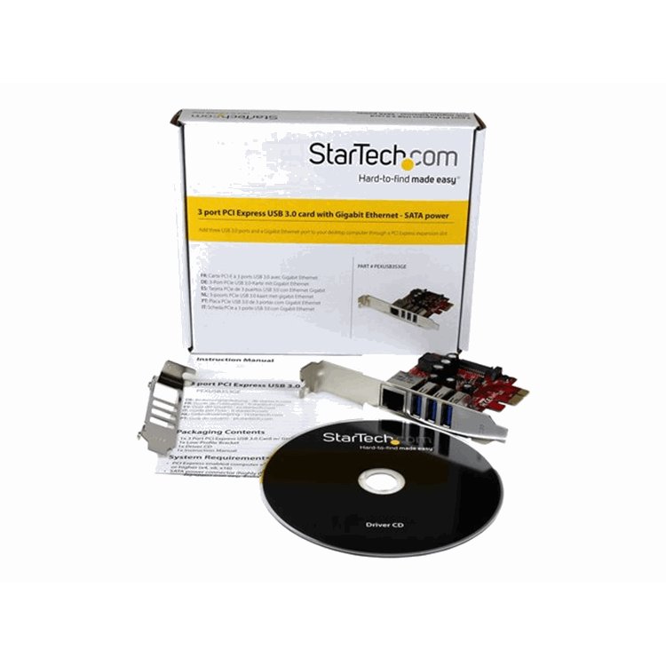 3Pt PCIe USB 3.0 Card + Gigabit Ethernet 3Pt PCIe USB 3.0 Card + Gigabit Ethernet