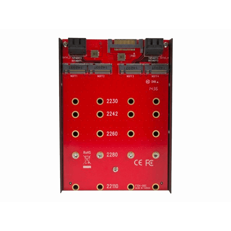4x M.2 to SATA 3.5in mounting adapter