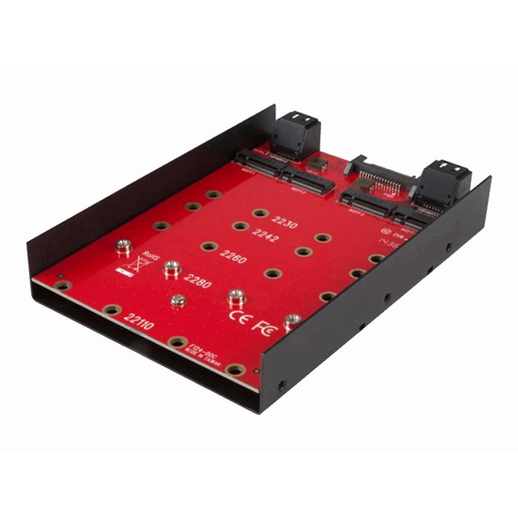 4x M.2 to SATA 3.5in mounting adapter