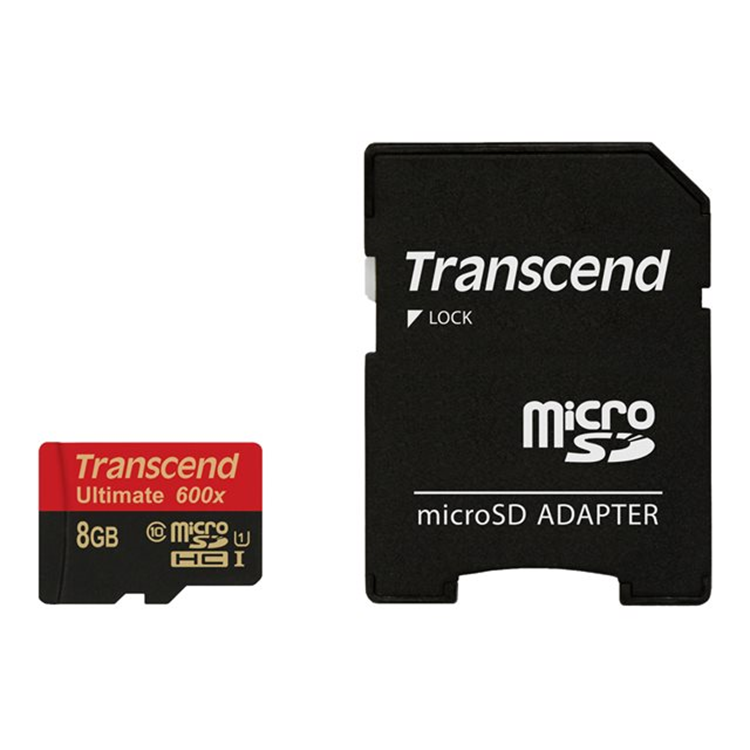 8GB microSD w/adapter U1 MLC 600X