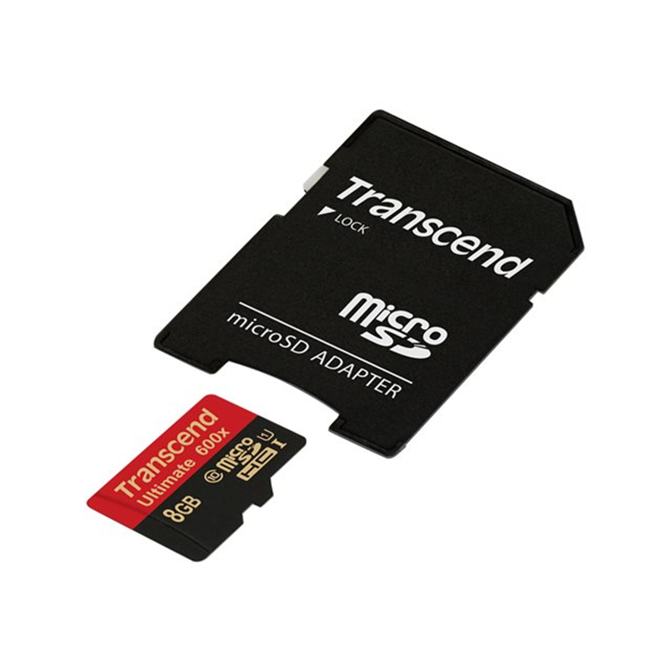 8GB microSD w/adapter U1 MLC 600X