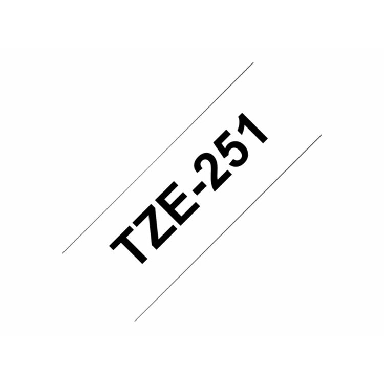 TZe251 24mm x 8m Standard laminated Blac