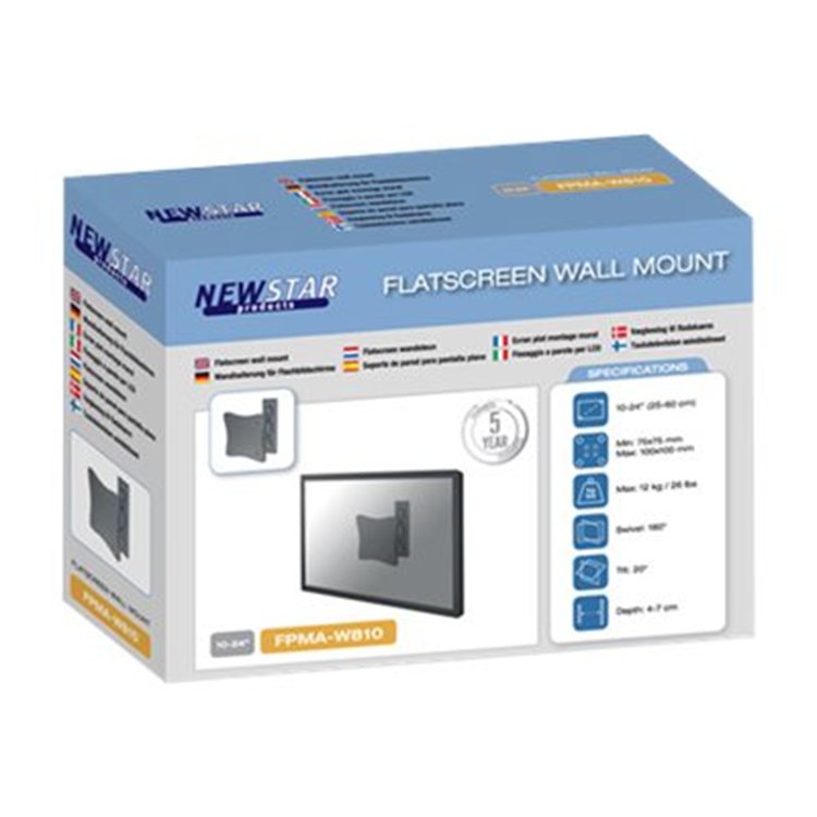 NEWSTAR LCD TV/MONITOR MUURBEV - 3 INST. - LENGTE 50-70MM 10-24 INCH