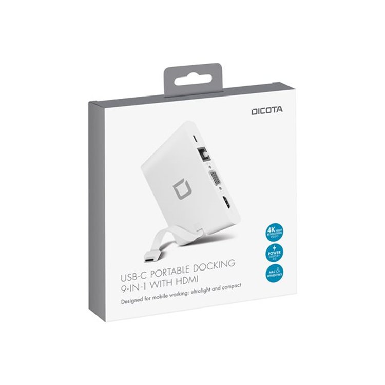 DICOTA USB-C Portable Docking 9-in-1