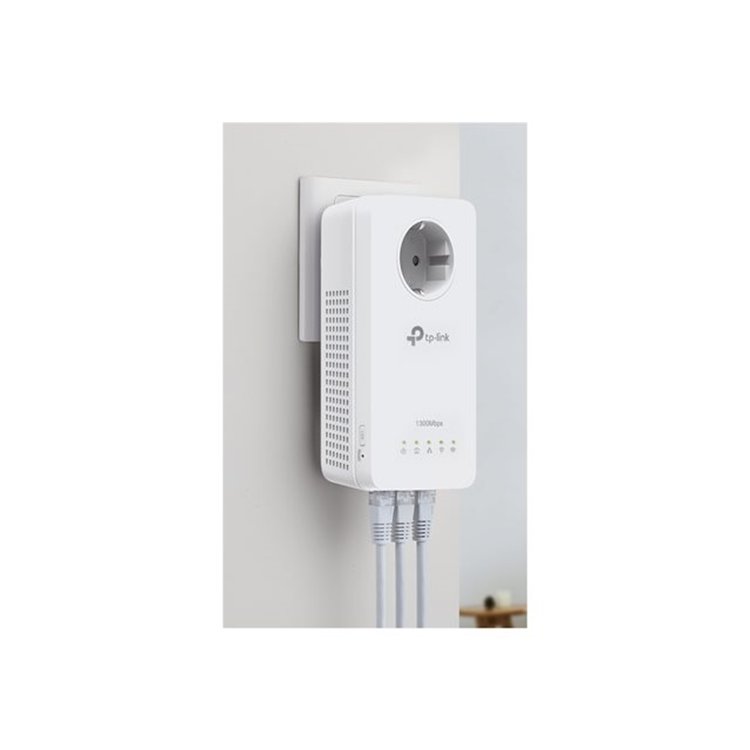 AV1300 Passthrough Powerline Wi-Fi KIT Qualcomm AC1200 Wi-Fi 867Mbps at 5GHz + 300Mbps at 2.4GHz