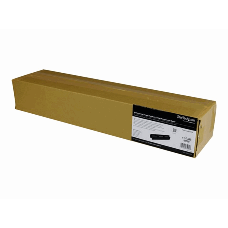 2U Finger Duct Cable Manager w/ Cover
