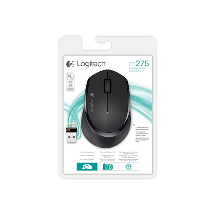 Logitech Wireless Mouse M320 - BLACK - 2.4GHZ - EWR2