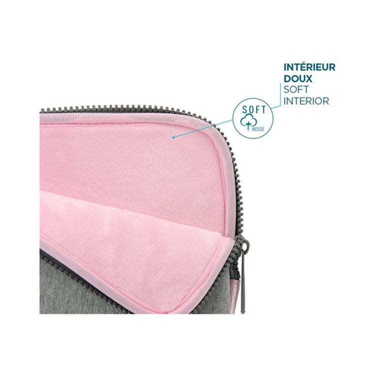 Skin Memory Foam Sleeve 12.5-14i - Greyand Pink
